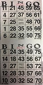 Image of 3000 Paper Bingo Cards-2 cards per sheet--1500 sheets [CHOOSE COLOR BELOW] (White)