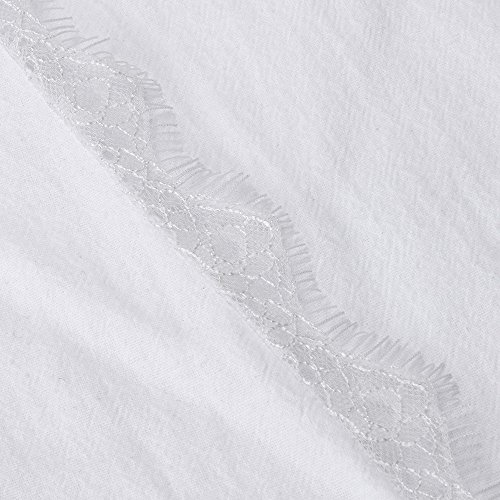 Farjing Women's Vest Clearance，Womens Fashion Sexy Sleeveless Cotton Lace Camisole Vest （L，White ) - Thumbnail 5