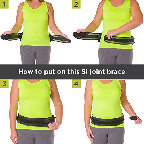 Sacroiliac Compression Brace SI Joint Pain Relief Belt with Hip Support Pads for Bruised