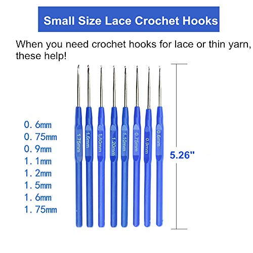 All-in-One Crochet Hooks Set with Value Storage Bag, 12 Extreme Long Ergonomic Crochet Hooks & 8 Lace Crochet Hooks with Crochet Accessories, Perfect Gift