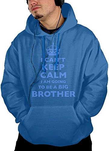 FHJFYKJNKI I Can't Keep Calm I Am Going To Be A Big Brother Men's Pocket Hoodie Sweatshirt Blouse