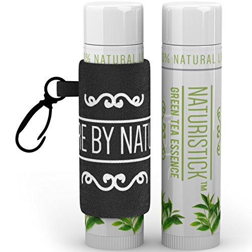 All-Natural Beeswax Lip Balm Gift Set with Free Holder by Naturistick-Best Healing Chapstick for Dry, Chapped Lips with Aloe Vera, Vitamin E, Coconut Oil for Men, Women and Kids, 4 Flavors Made in USA Beauty & Personal Care, Skin Care, Lip Care