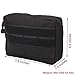 MOLLE Pouches - Compact Water-resistant Multi-purpose Tactical EDC Utility Gadget Gear Hanging waist Bags (Black+Tan- L 7.8