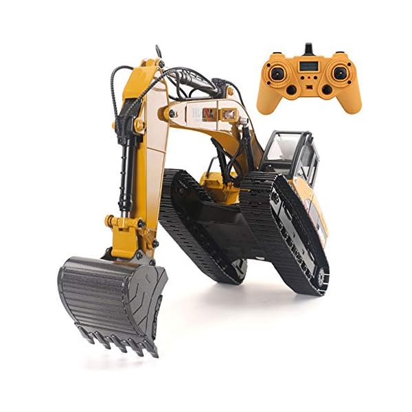 Hging Fernbedienungs-Bagger-Spielzeug 1/14 Skalenbagger, 23-Kanal-Upgrade Volle funktionale Baufahrzeuge…