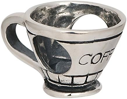 Authentic Sterling Silver Pot &amp; Cup Charm Bead (Coffee Cup)