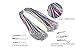 KONMAY Necklace Cord with Clasps for Pendant, 50pcs Mixed 17'' Layered Multi-Strands Voile Organza Ribbon Necklace Cord for Jewelry Making