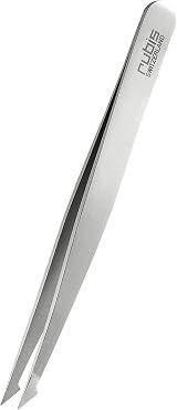 Rubis 2in1 Pointed Slant Tweezers - Fine Hair Eyebrow Grooming view 1