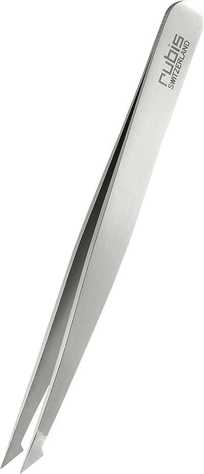 Rubis 2in1 Pointed Slant Tweezers - Fine Hair Eyebrow Grooming