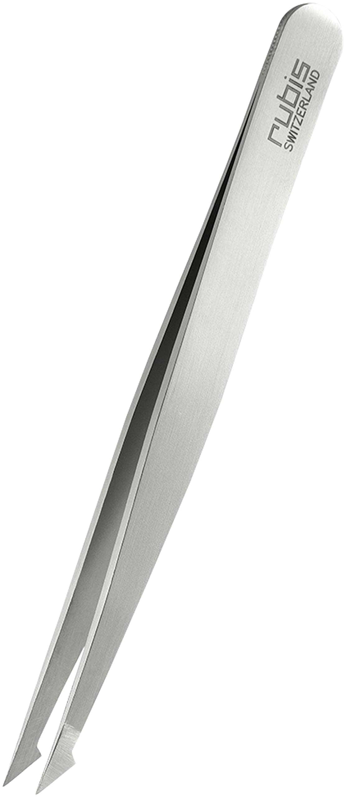 Rubis 2in1 Pointed Slant Tweezers - Sharp Tip - Fine Hair & Eyebrow Grooming