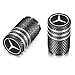 QINGTECH Valve Stem Caps,Tire Caps for Car,Motorbike,Trucks,Bike and Bicycle Aluminum 4pcs (black)