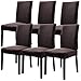 Fuloon 6 Pack Super Fit Stretch Removable Washable Short Dining Chair Protector Cover Seat Slipcover for Hotel, Dining Room, Ceremony, Banquet Wedding Party