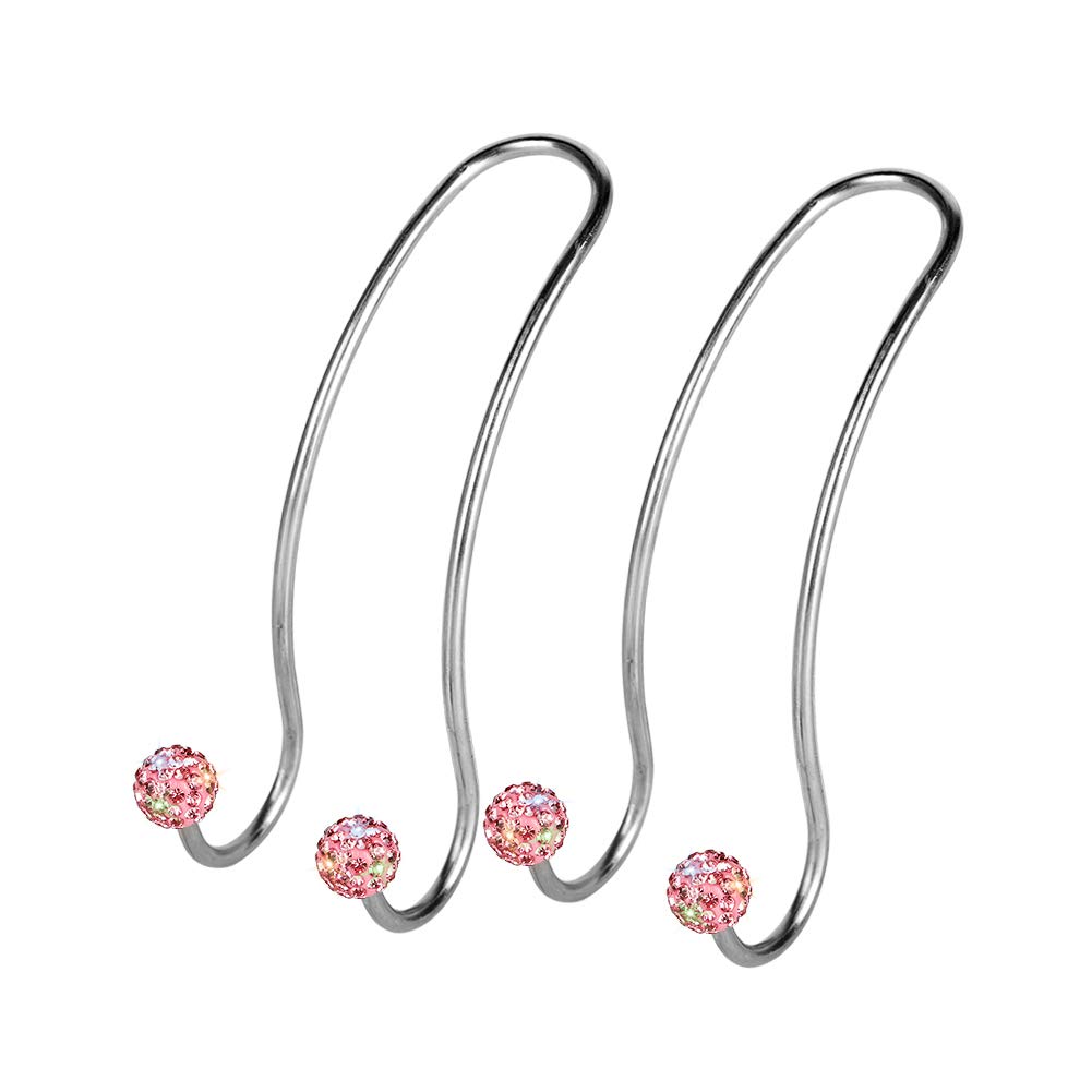 SAVORI Auto Hooks, Bling Car Hangers Organizer Seat Headrest Hooks Strong and Durable Backseat Hanger Storage Universal for SUV Truck Vehicle 2 Pack (Pink)