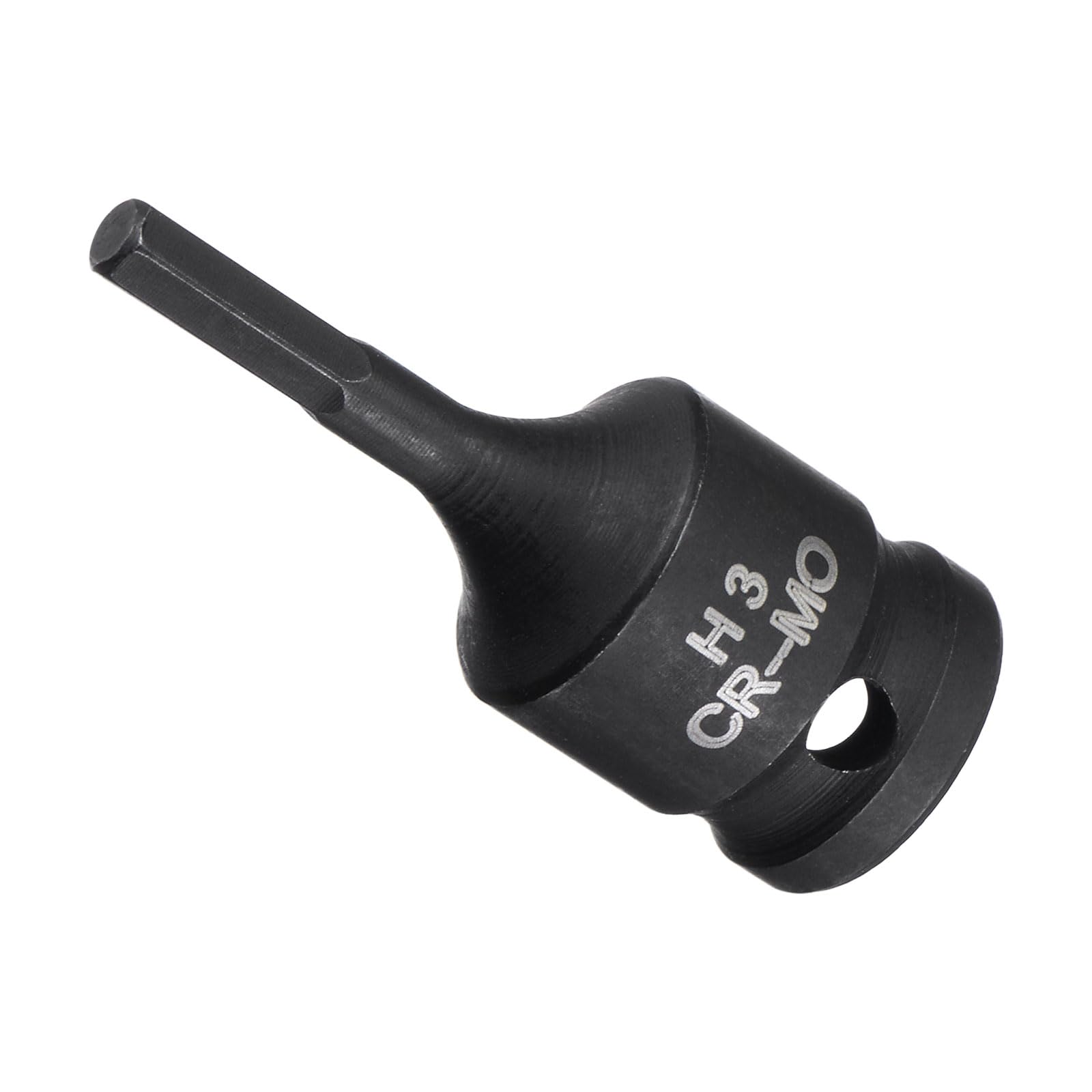 CoCud Impact Hex Bit Socket, 1/4" Square Drive 3mm Hex 35mm Length, CR-MO Chamfered Design Pin Hole Metric Hex Socket - (Applications: for Impact Wrench Home Improvement)