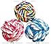 HTKJ Dog Toys Balls(Set of 3) for Small to Medium Large Doggie, Durable Teething Aid Cotton Rope Knot Pet Dog Chew Toys