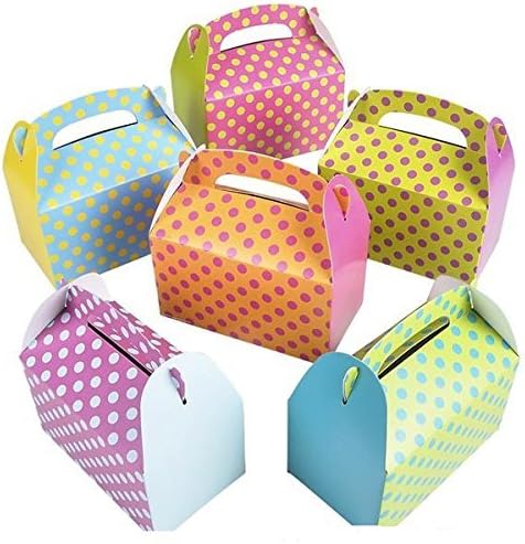 Polka Dot Assorted Party Treat Boxes (Pack of 12)