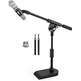 TONOR Adjustable Desktop Mic Stand for Blue Yeti, Weighted Base with Twist Clutch, Boom Arm with 3/8'' and 5/8'' adapter for 