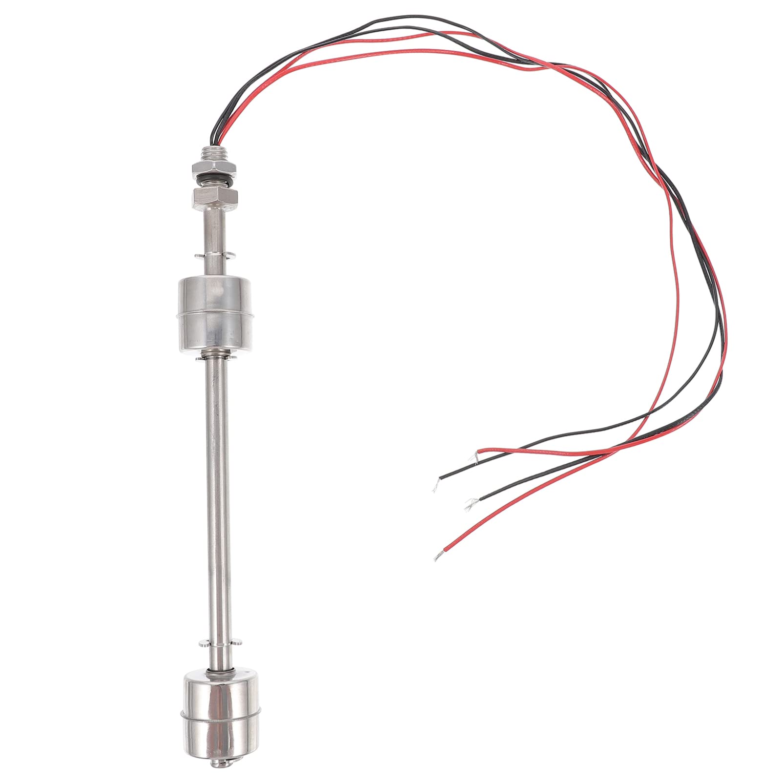 Hemobllo Liquid Level Sensor Float Switch - 200mm Water Level Sensor Float Switch Liquid Level Switch Stainless Steel Float Switch Water Level Switch for Water Tank Pool Fish Tank
