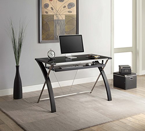 Whalen Furniture ECOM-ZARDK-BK Zara Desk, 48-Inch, Black