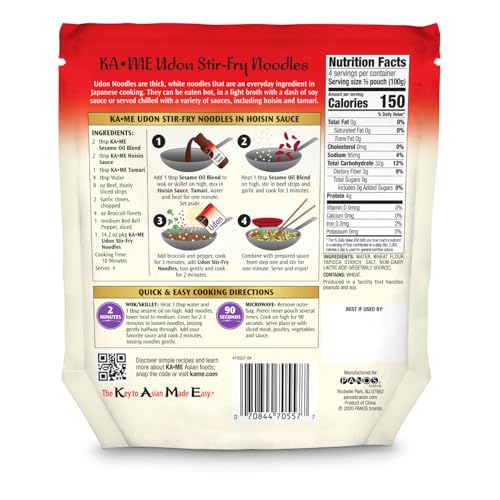 KA ME NOODLE STIR FRY UDON, 14.2 OZ