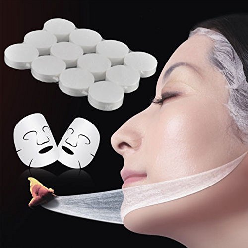 Popfeel DIY Mask Essentials,Mixing Bowl with Cosmetic Spatula,Face Treatment Brush,Pack of 12 Compressed Paper,1 Pair Mini Sample Jars with Lids - Thumbnail 7