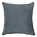 Homey Cozy Applique Gray Velvet Throw Pillow Cover, Merry Christmas Series Reindeer Horn Luxury Soft Fuzzy Cozy Warm Slik Decorative Gift Square Couch Cushion Pillow Case 20 x 20 Inch, Cover Only