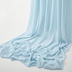 MaiMaiSuan 60" Wide Light Blue Chiffon Fabric by