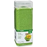 FloraCraft 790gm Sand with Glitter in Reuseable Jar, 27.8-Ounce, Grass Green