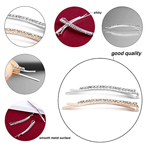 image for SHANGXING 14 Pcs Rhinestone Bobby Pins Crystal Hair Pins Crystal Bobby