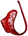 YASIDI Men's Rose Sexy C-String Lingerie Underwear C116 (Deep Red)