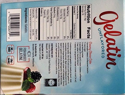 Lieber's Gelatin Unflavored Pure Gelatin Kosher For Passover 1 Oz. Pack Of 3.