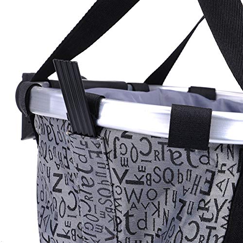 image for GLE2016 Bike Basket, Foldable Small Pet Cat Dog Carrier Front Removabl