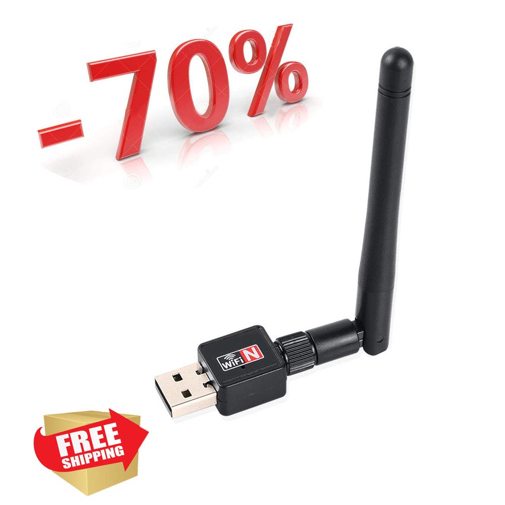 Mini USB WiFi Adapter 150Mbps 2dB Antenna PC USB Wi-fi Receiver Wireless Network Card 802.11b/n/g High Speed USB wi fi Ethernet (150Mbps)