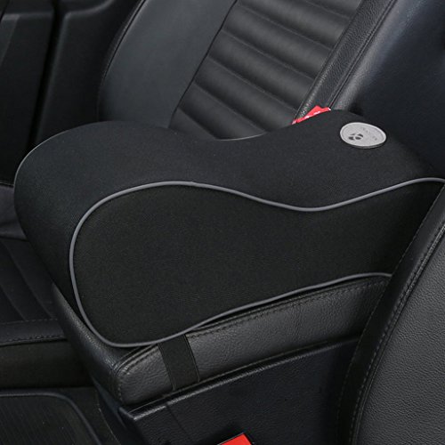 Memory Foam Car Armrest Pillow Breathable Soft Car Center Consoles Cushion All Seasons Universal Auto Seat Arm Rest Pad Mat - Black