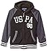 U.S. Polo Assn. Boys' Little Boys' Sherpa Lined Fleece Hoodie, Yx Black, 5/6