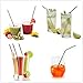 20 Pack Reusable Stainless Straws, 6-inch Short Drinking Straw Stainless Steel, Portable Straw for Cocktails Travel Kid, Metal Cocktails Straw With Cleaning Brush and Carry Bag