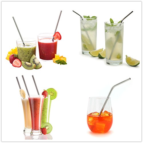 20 Pack Reusable Stainless Straws, 6inch Short Drinking Straw
