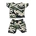 MonkeyJack Camo Short Sleeve T-shirt & Pants Set Outfit Clothes for 18'' American Girl Doll or 17'' Zapf Baby Born Dolls