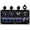 AutoEC-Waterproof-8-Gang-Rocker-Switch-PanelCigarette-SocketCigarette-Lighter42A-Double-USB-Power-Charger-Adapter-with-Digital-Voltmeter-Display-Flush-Mount-for-RV-Car-Boat