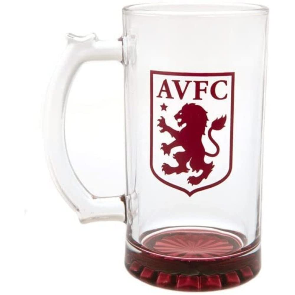 Aston Villa F.C. Stein Glass Tankard CC Official Merchandise, Transparent
