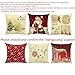 Dofilachy 6pcs Christmas Father Sonwflake Throw Pillow Cover Home Sofa Cushion Case Protectors 18x18 inches Without Core