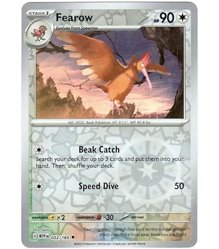 Amazon.com: Pokemon - Spearow 021/165 - Pokemon 151 - Reverse Foil