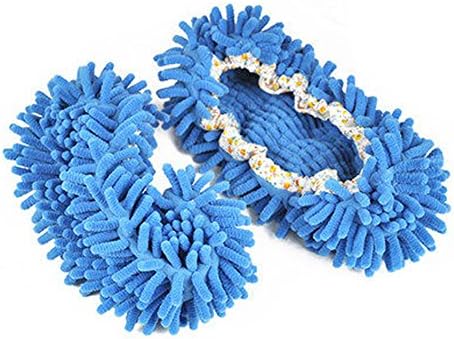 Jackie 2x Blue Microfiber Dust Mop Slipper Shoe Office House Floor Bathroom Kitchen Cleaner
