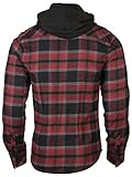 9 Crowns Men's Lightweight Hoodie Plaid Flannel Shirt