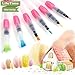 Water Brush Pen Brush Watercolor Brushes 6 Set Watercolor Brush Pens Paintbrush Water in Brush Refill Assorted Tips Calligraphy Art Pencils Pink Watercolor Brushes for Kids Travel