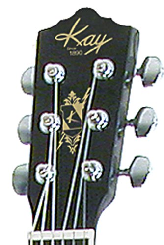 Kay Acoustic 36-Inch Standard 6 String Guitar, Right Handed, Black (K137BK) - Thumbnail 2