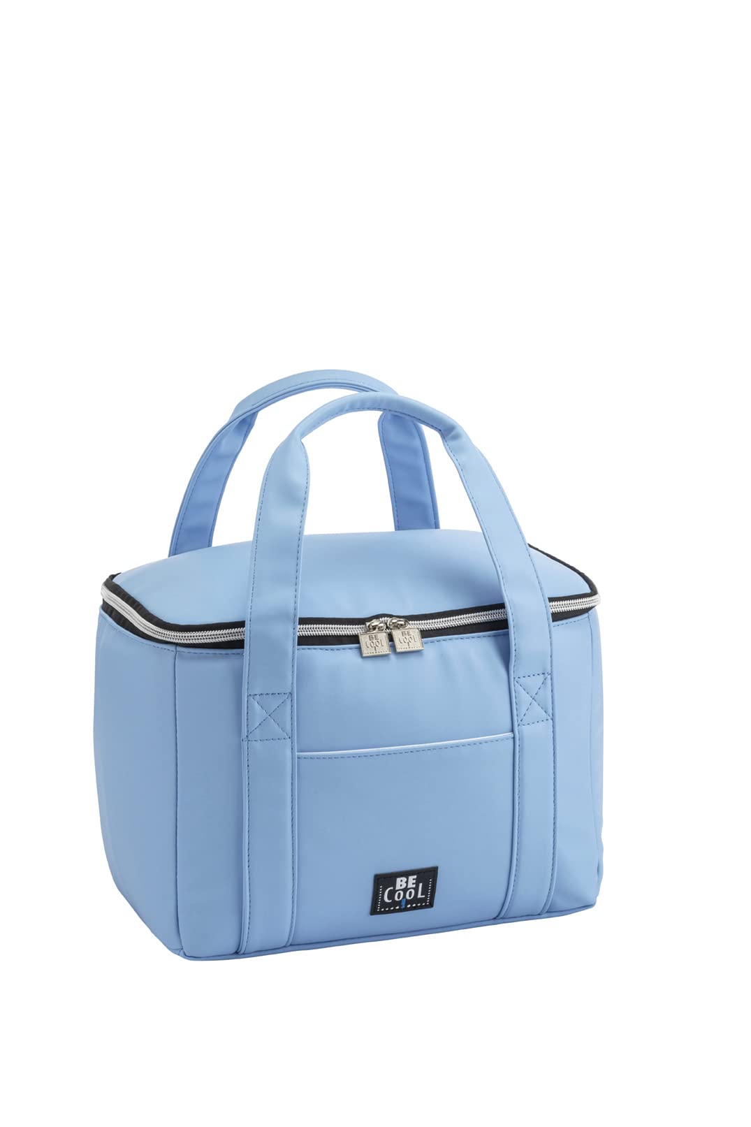 Elegant City Cooler Bag in Light Blue 28 x 18 x 21 cm, Approx. 10.5 L Volume with Wide Carry Handles for Picnics, School, Excursions, Travel, Cosmetics