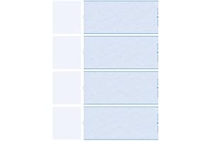 EGPCHECKS EGP Laser 4-Up Wallet, Blank Check Stock - 2000 Checks / 500 Sheets Blue
