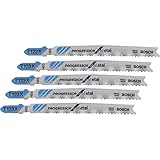 Bosch T123X 5 pieces 4 In. 10-24P TPI Progressor for Metal T-Shank Jig Saw Blades