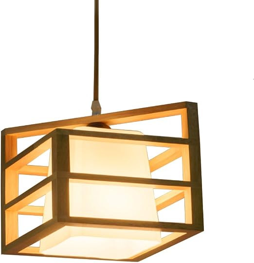 Xuanlan Lustre Japonais En Bois Plafonnier Salon Salle A Manger