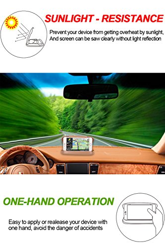 Bosynoy Phone Holder Car, GPS Holder Car Dashboard, Universal Car Phone Mount Compatible Smart Cell Phones -Brown - Thumbnail 3
